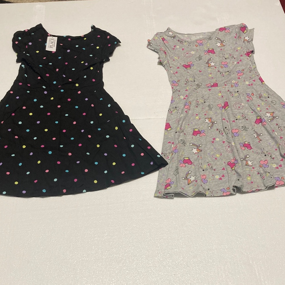 Place Black and White Flutter Sleeve Sundress twin pack